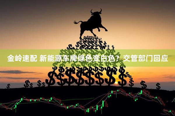 金岭速配 新能源车牌绿色变白色？交管部门回应